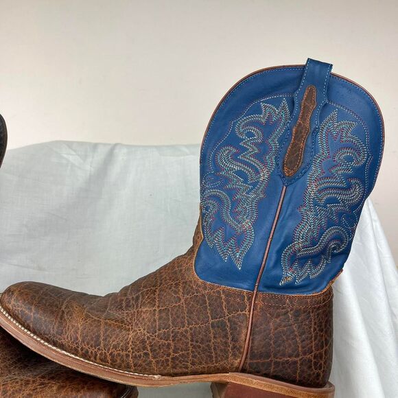 Tony Lama Men's Jinglebob Cognac Square Toe Western Boots TL3020 Size 11.5 D - Picture 5 of 8